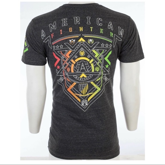 AMERICAN FIGHTER Mens T-shirt Alberta Black Athletic Fit L-3XL NWT - Picture 8 of 10